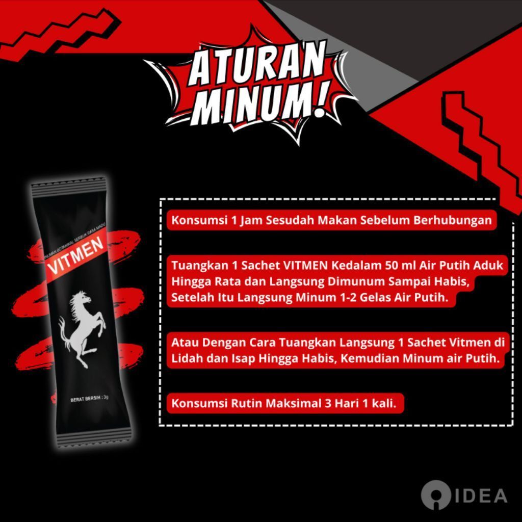 VITMEN minuman botanikal serbuk pria rasa madu