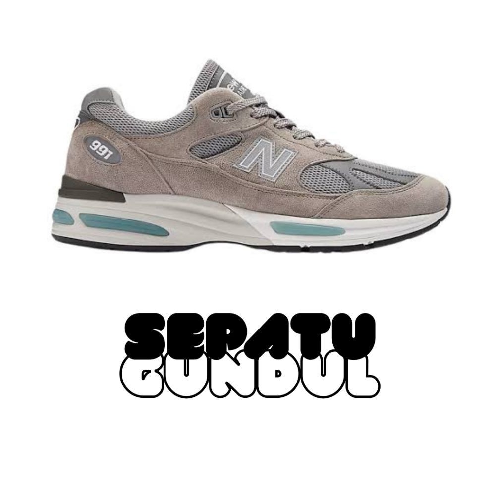 Sepatu Sneakers Pria NB 991v2 Grey Made in England U991GL2