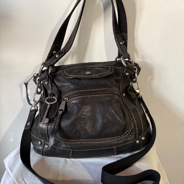 Preloved bag black leather