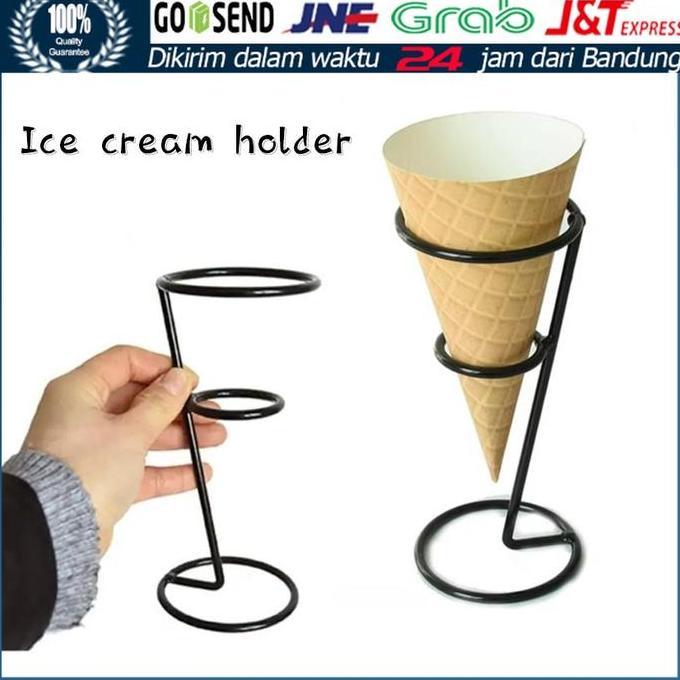 GHUNZING Rak Display Ice Cream Cone Stand Holder Es Krim