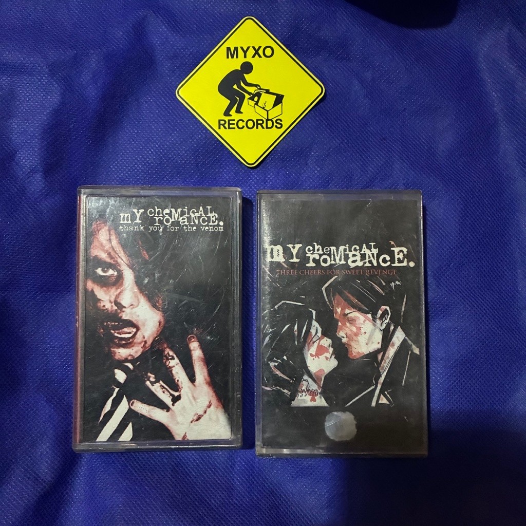 ORIGINAL KASET PITA MY CHEMICAL ROMANCE THREE CHEERS FOR SWEET REVENGE THANK YOU MCR FOR THE VENOM