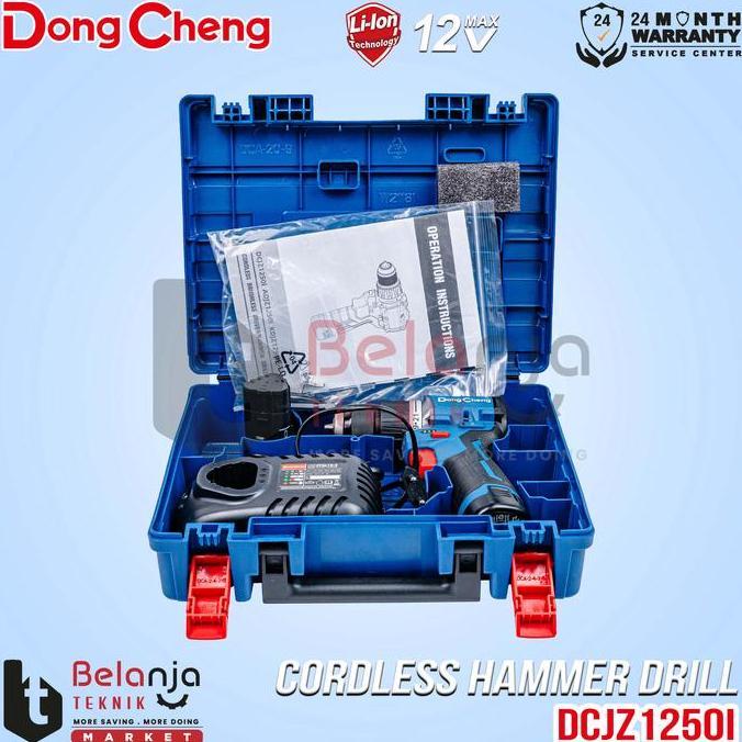 Sale Dongcheng Dcjz1250I Ek Mesin Bor Beton Baterai 12V Cordless Impact Drill Dcjz 1250I Ek Set 2 Ba