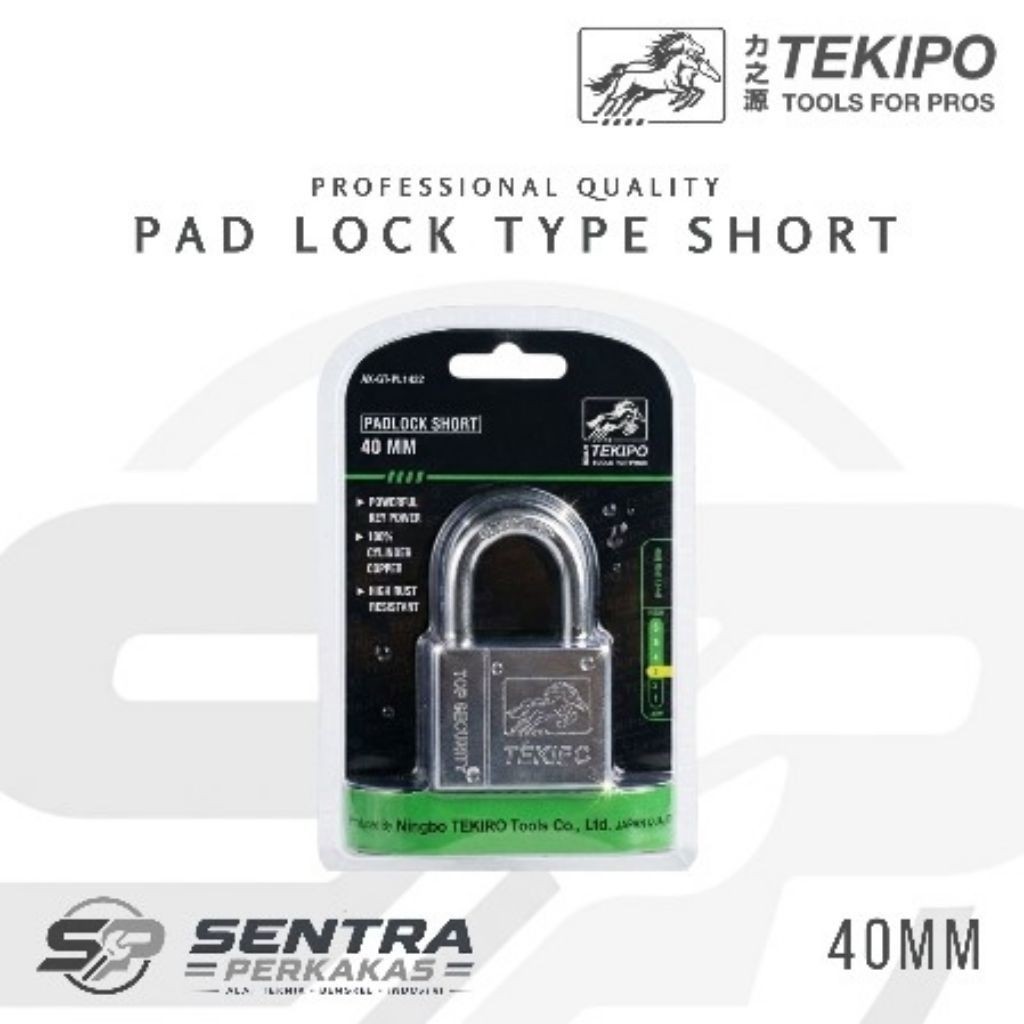 Gembok Tekipo 40mm Short Pendek Heavy Duty - Gembok Pagar Ruko Toko Gudang Rumah - Product by Ningbo