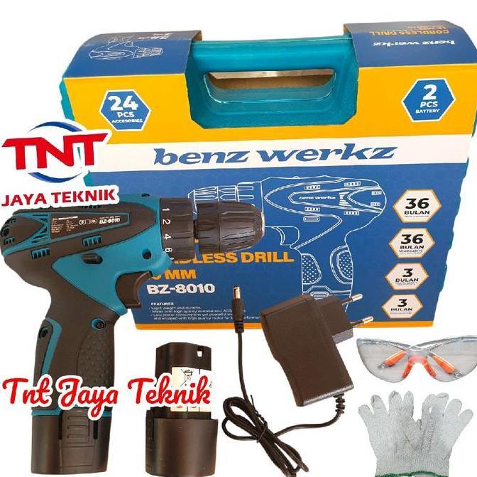 Promo Benz Werkz Bz-8010 Mesin Bor Cordless Baterai Benz Bz 8010 / Bor Baterai 12V Benz Bz 8010