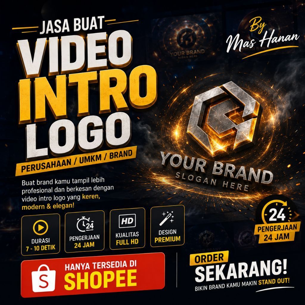 Jasa Pembuatan Video Intro Logo Brand/Perusahaan (Video 3D)