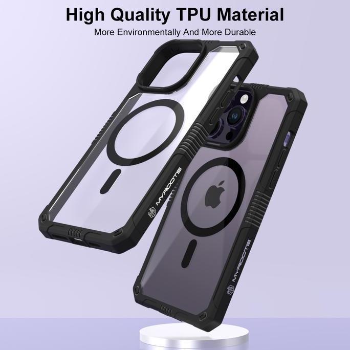 NEW Myroots Magsafe Crystal Clear Case Untuk Iphone 14 13 12 Pro Max Series