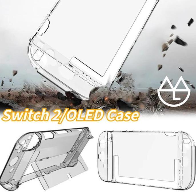 Kasing Pelindung Nintendo Switch 2/OLED Case dengan Jernih Krystal Cover Perlindungan
