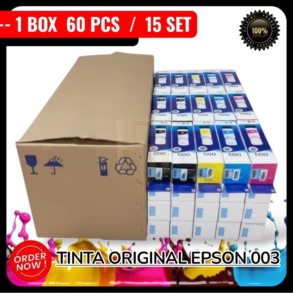 Tinta Original Epson 003 1 Box (60 Pcs / 15 Set) – Original