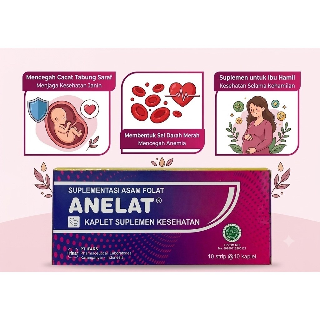 Anelat Asam Folat Box 100 Tablet