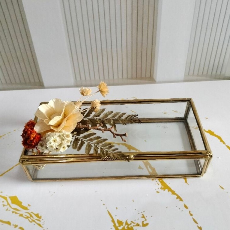 (ready) kotak uang mahar terarium, money box terarium rustik, kotak uang mahar terarium bunga rustik