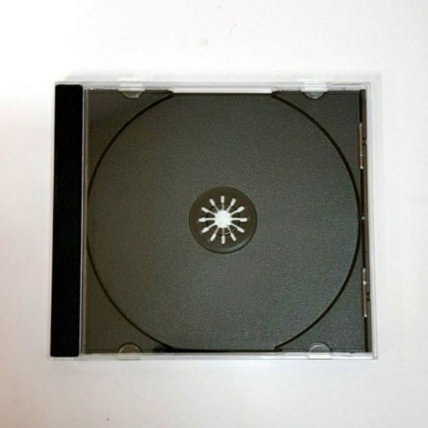 Cover Cd Dvd Jewel Case Tebal Single Bahan Mika Warna Transparan Tray Hitam
