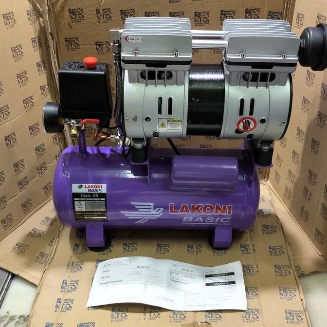 Terbaik Mesin Kompresor Pumpa Angin Oilles Silent 0.75HP 3/4HP Lakoni Basic 9S Terimakasih