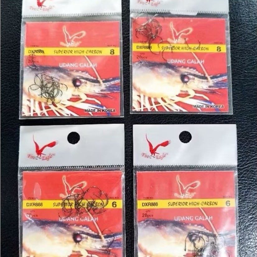MATA KAIL UDANG FIRE EAGLE DXR 888 NO 1-8 SEPIT MERAH UDANG GALAH