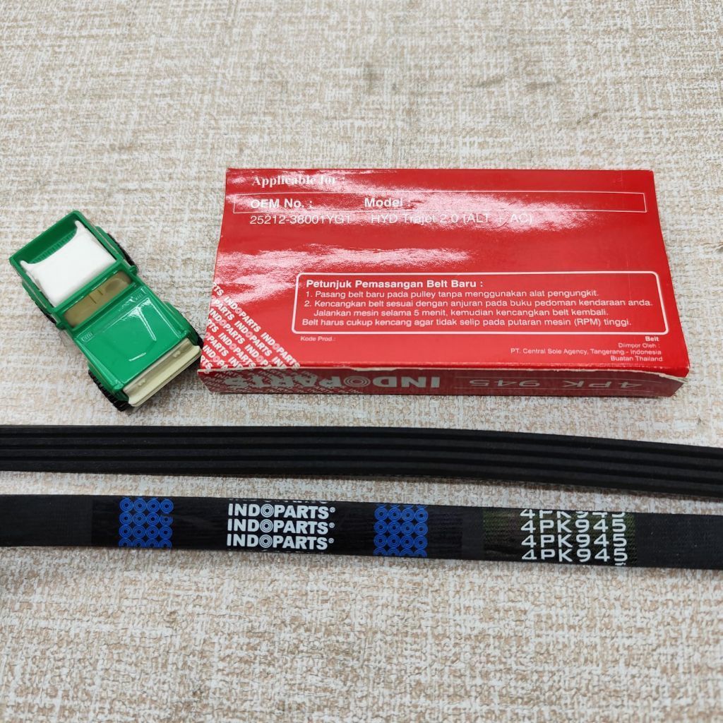 Ribt Van Belt Indoparts , Bando 4PK945 4PK 945 Hyundai Trajet 2000cc ALT AC