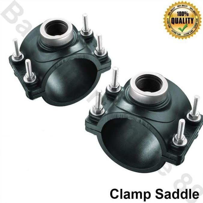 TERMURAH - Klem Sadel HDPE 6 x 3/4 inch Clamp Saddle 160 mm x 3/4 HDPE