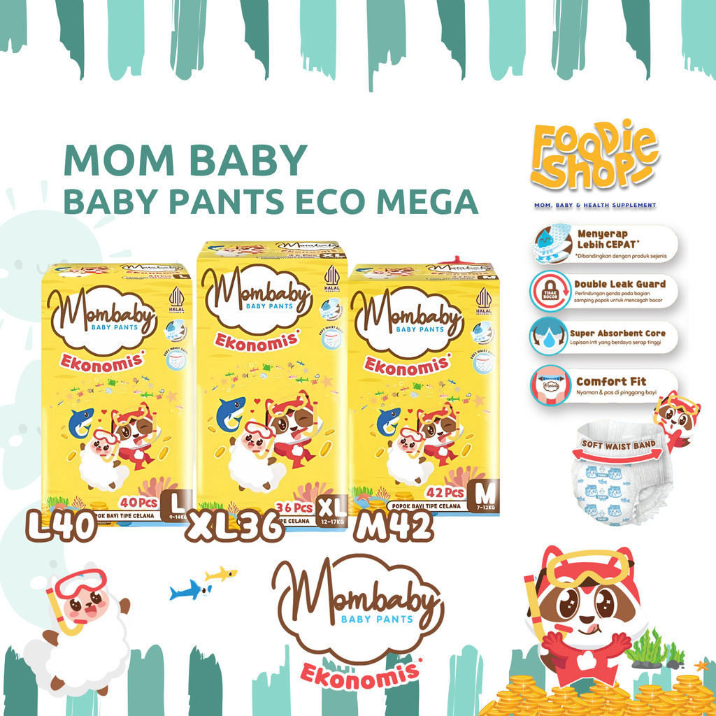 Mombaby Pants Ekonomis Mega - M42 / L40 / XL36