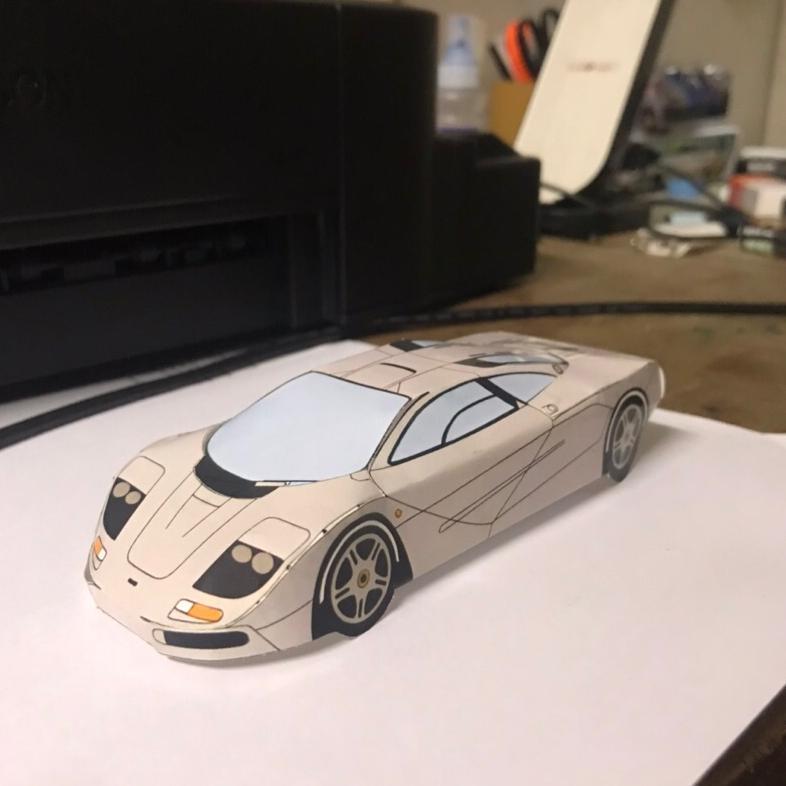 Papercraft mclaren f1 pajangan DIY papercraft art paper