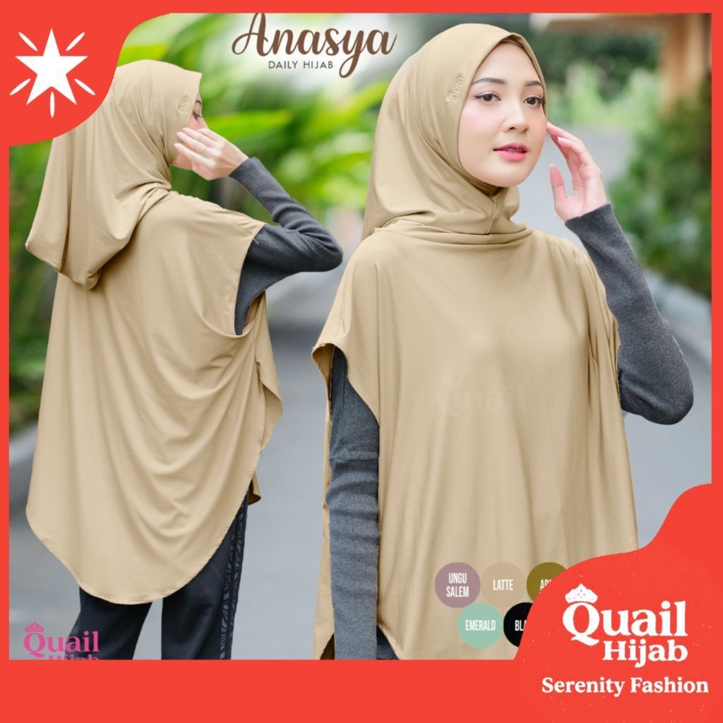 Anasya Quail Hijab Sporty Model Ponco