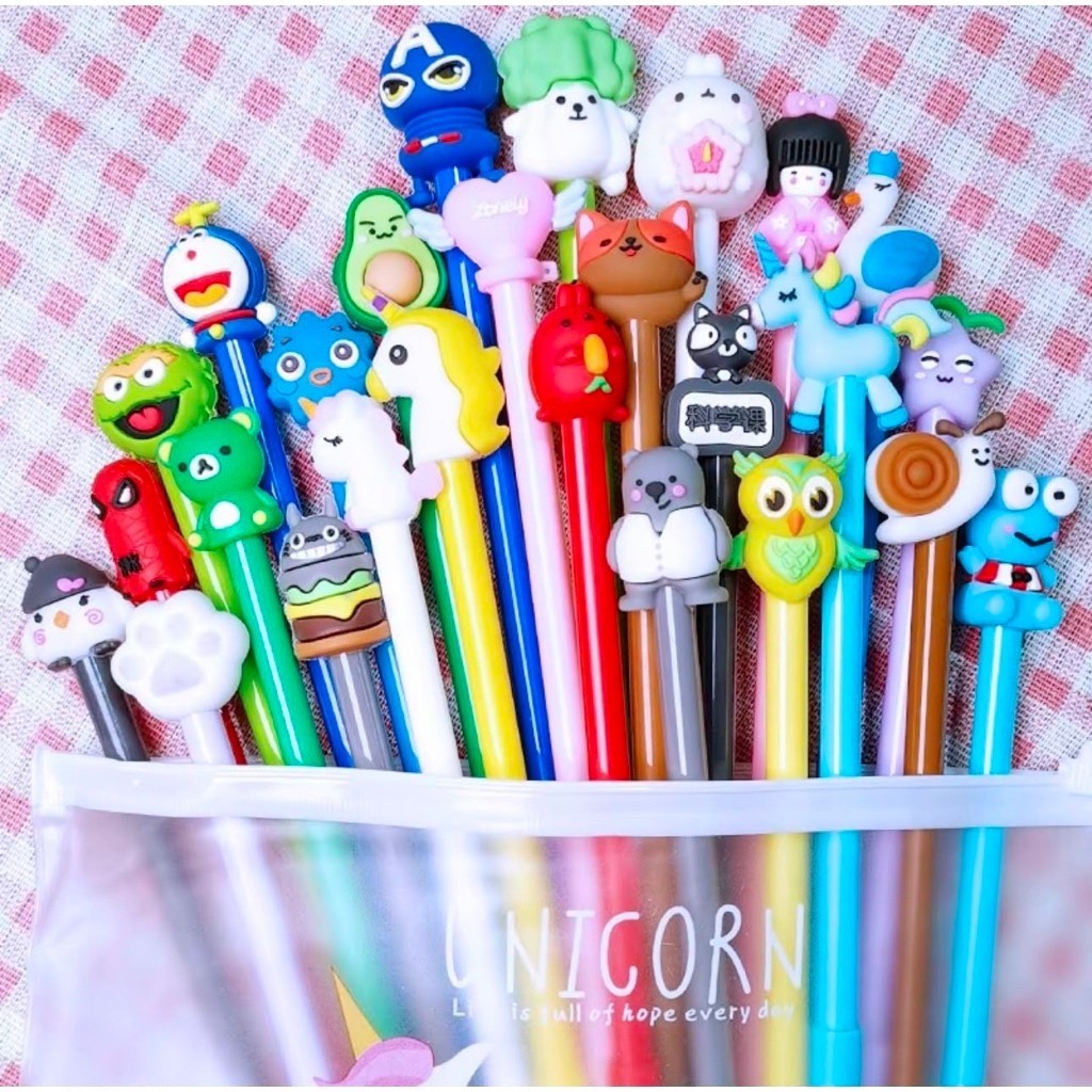 Pena Gel karakter lucu|pena karakter hewan|