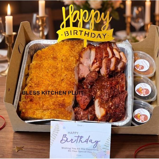 HAMPERS Pork Belly crispy 1 kg / HAMPERS Babi Panggang Crispy 1 kg / Hampers ulang tahun / Hampers N