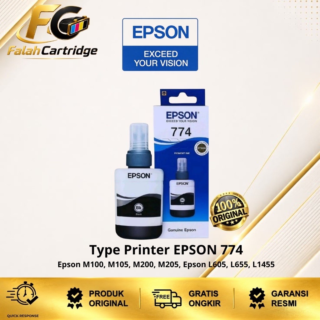 TINTA EPSON 774 Original :For Printer M105, M200, L1455