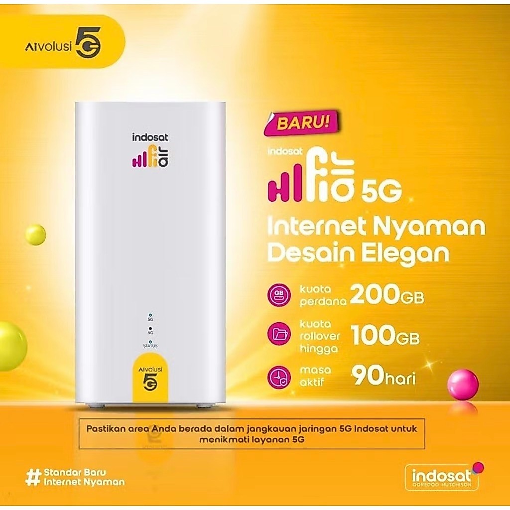 Indosat HiFi Air 5G H2 Modem 5G High Speed - 200Gb