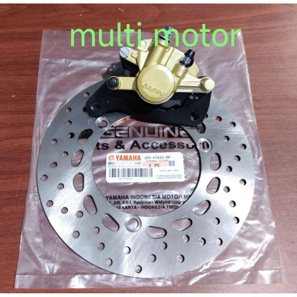 piringan cakram belakang plus kaliper belakang yamaha nmax new,nmax lama,aerox new ori nisin