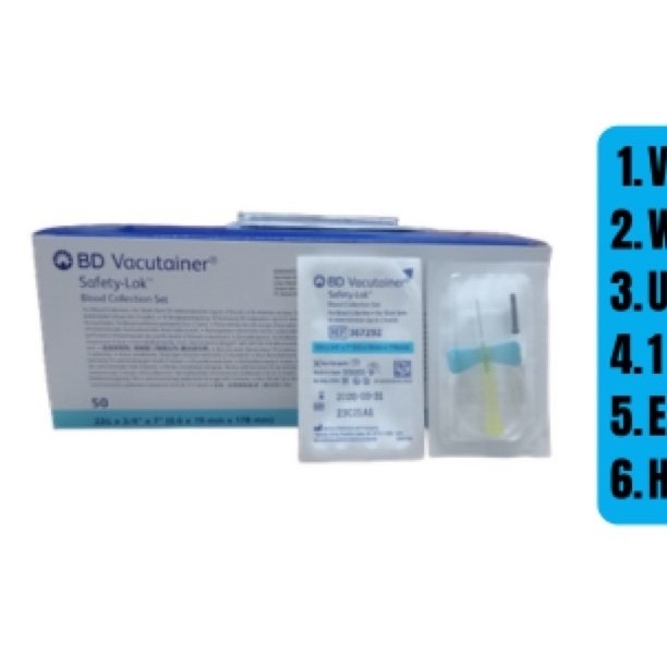 Wing Set Vacutainer BD 23, 25 Harga / Box