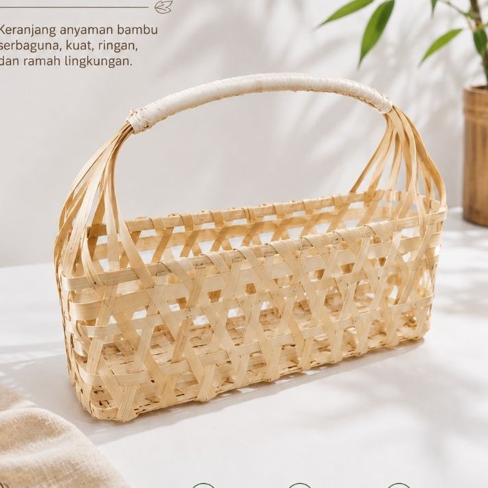 Keranjang Anyaman Bambu Keranjang Bambu Hampers / Keranjang Bambu