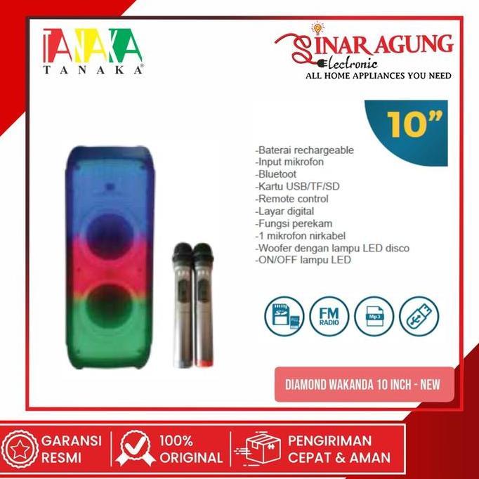 LOGPEF TANAKA DIAMOND WAKANDA 10 INCH NEW SPEAKER AKTIF PORTABLE - 100% ORI