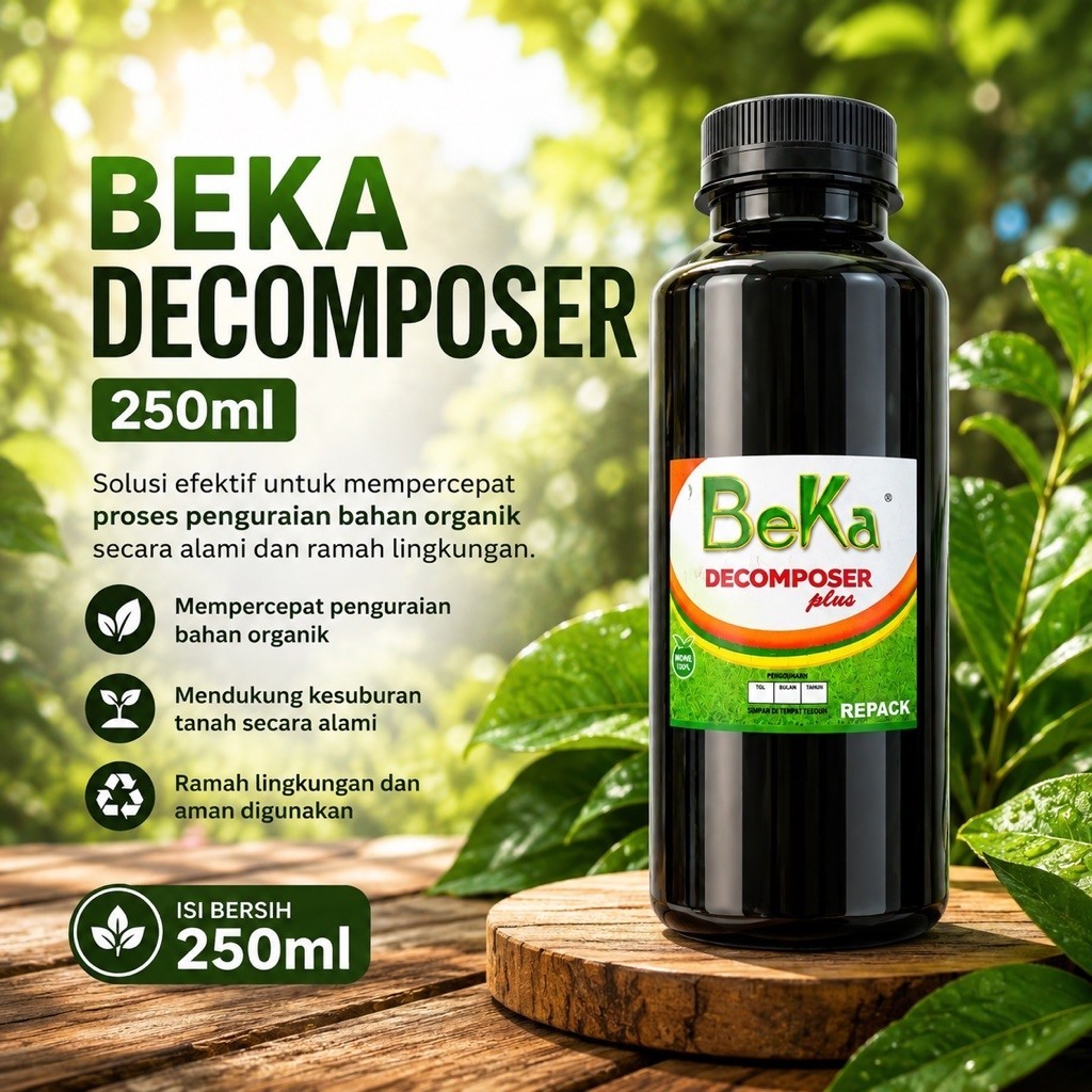 BeKa Decomposer Plus 250ml | Pengurai Limbah Organik | Decomposer Organik | Perawatan Kolam & Lingku