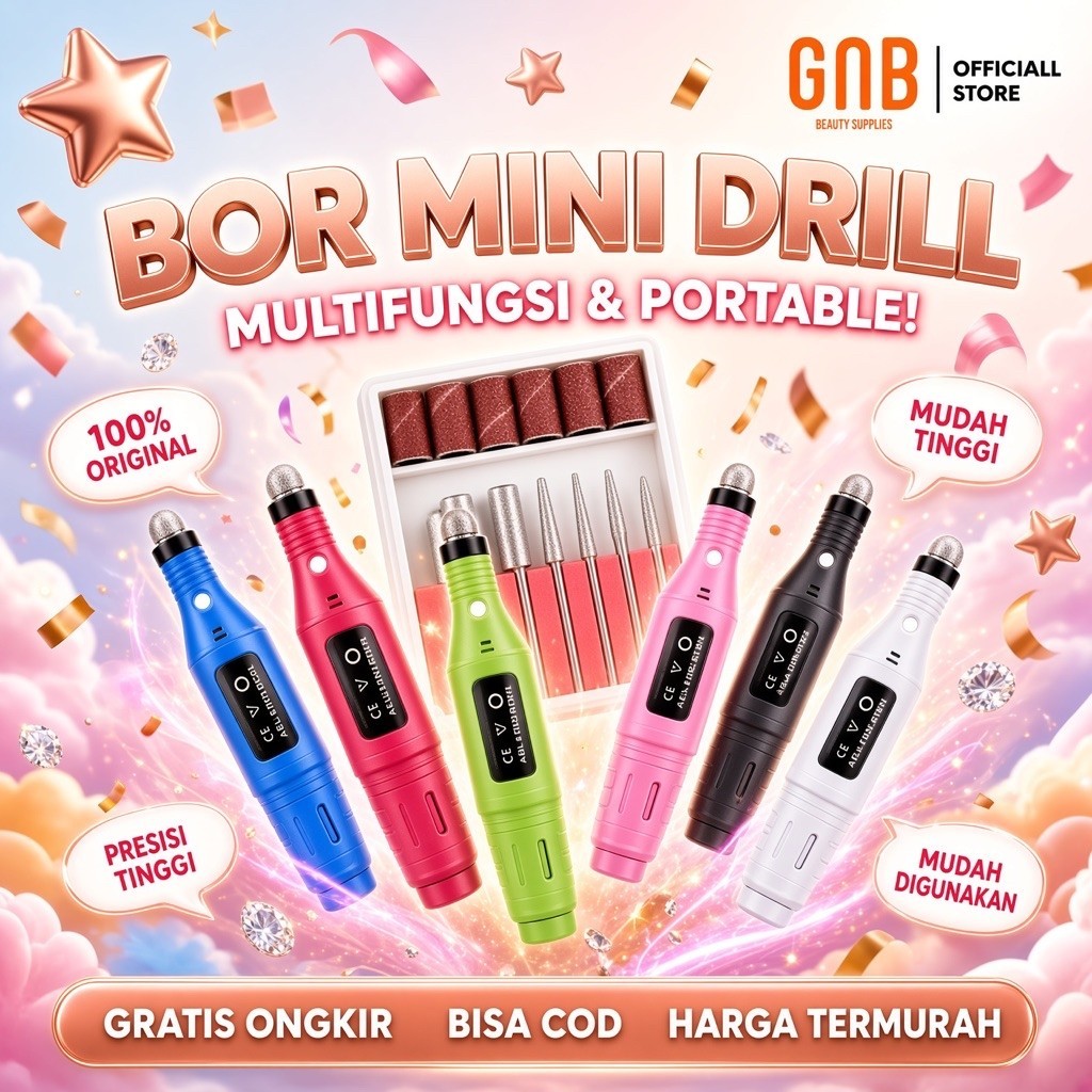 BOR MINI DRILL NAIL ART | ELECTRIC PORTABLE NAIL DRILL MINI
