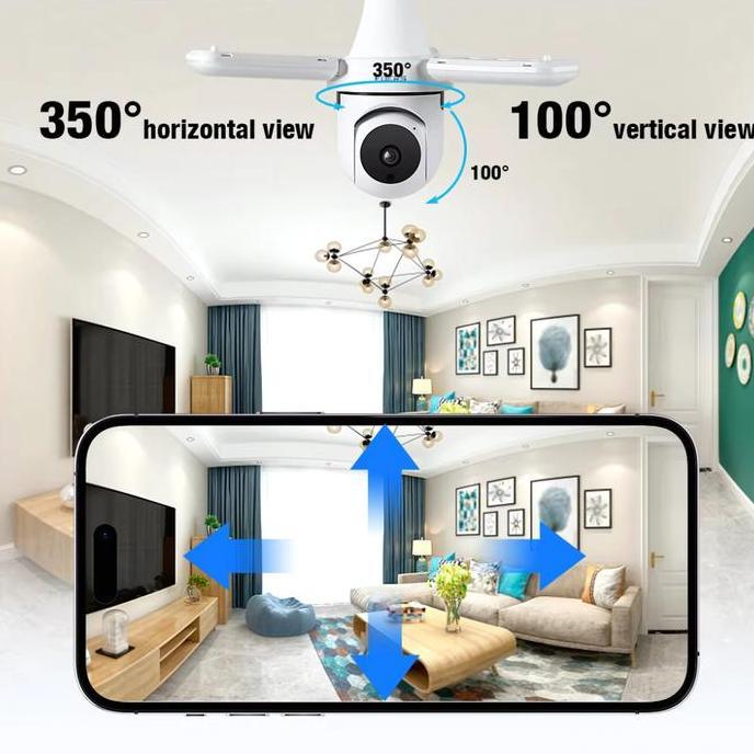 Cctv- Teknobi Bulb Wireless Ip Camera - Spy Camera Wifi Cctv Lampu Bohlam