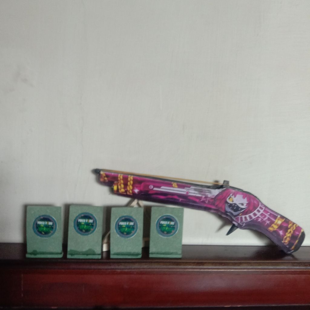 mainan tembakan SG rapper peluru karet 3 macam (kokang laser, kokang biasa, biasa)