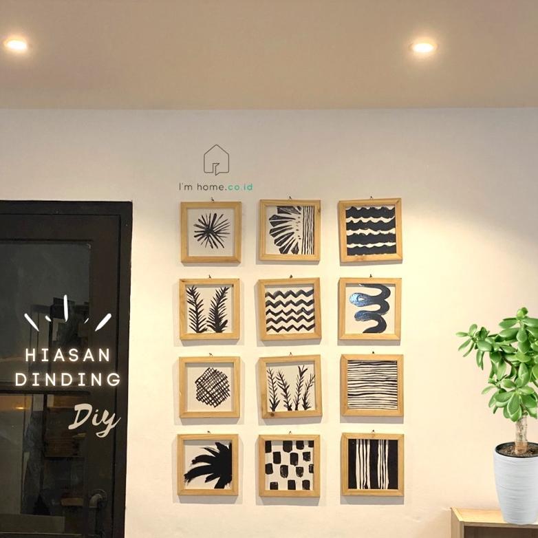 [RJK] Pajangan Dinding Aesthetic estetik white black natural wood pajangan dingding wall tembok hias
