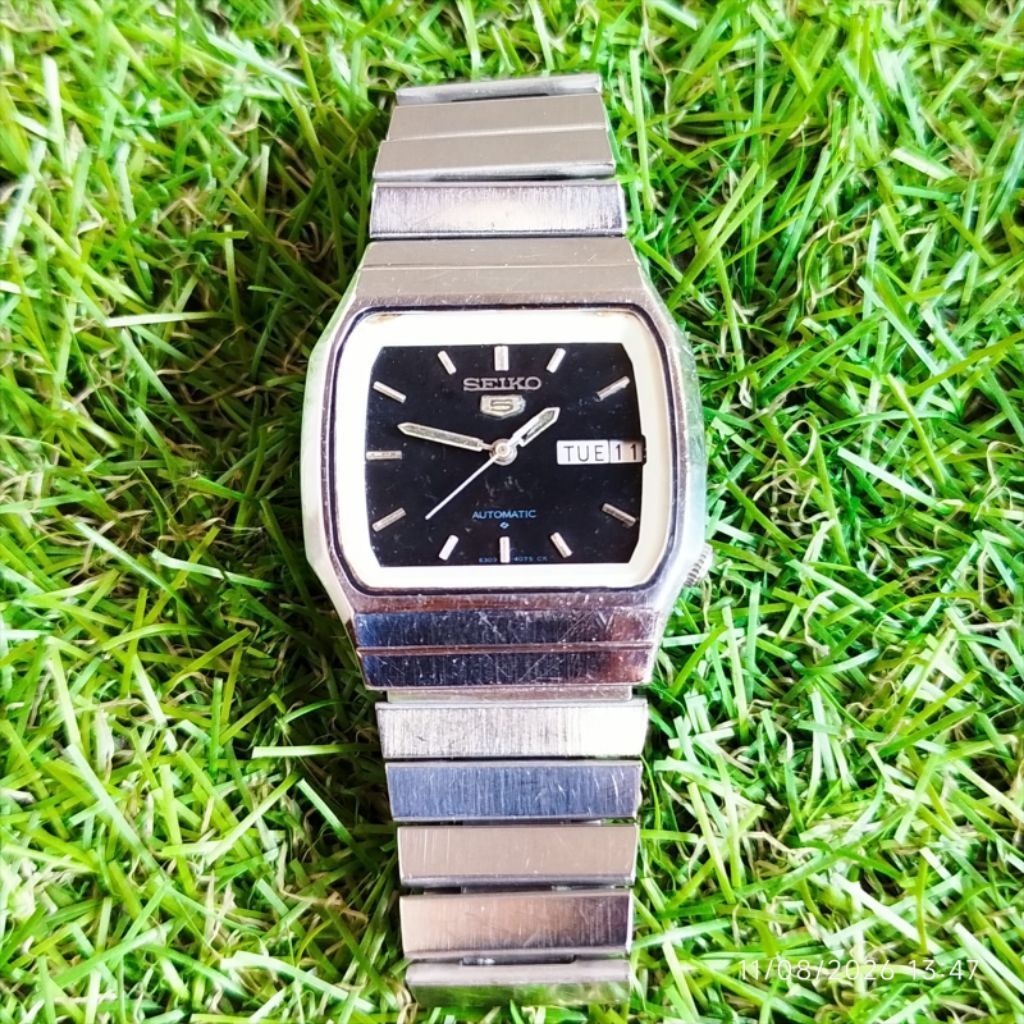 Jam tangan pria Vintage SEIKO 5 AUTOMATIC 6309-401C bekas original