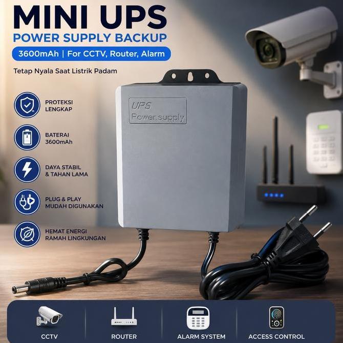 Mini UPS Waterproof 12V Outdoor for WiFi Router CCTV with charger S360