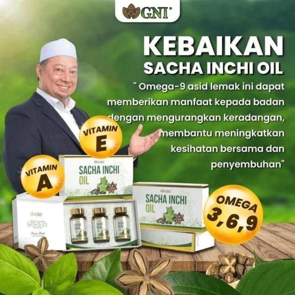 Sacha Inchi Oil GNI 60 Kapsul - Omega 3 6 dan 9