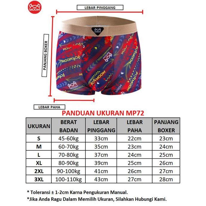 DV183 - [LIMITED EDITION] CROSSBELL X MOOW Celana Dalam Boxer Pria Premium - Boxer Briefs Ice Silk S