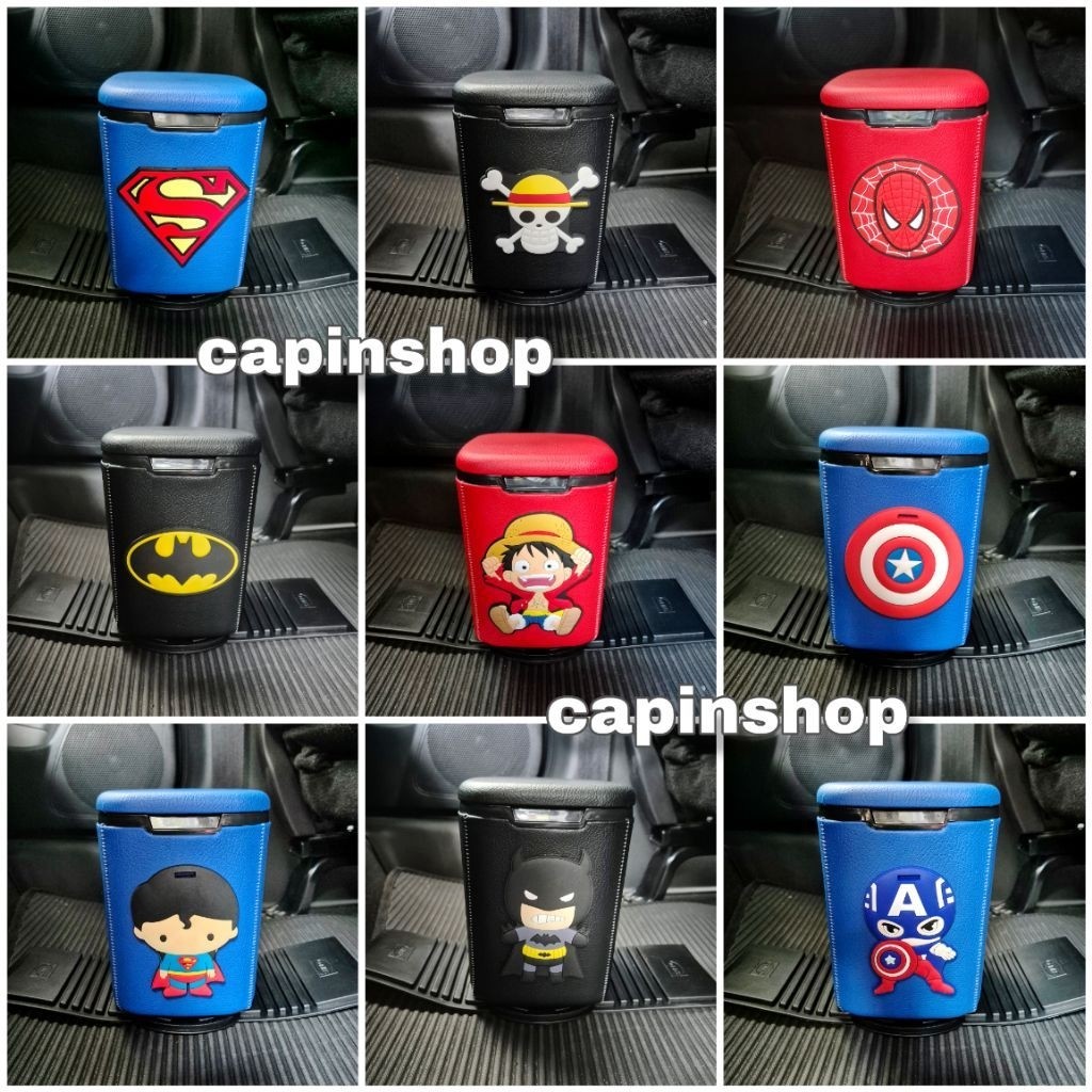 TSM HERO // Aksesoris Tempat Sampah Mobil superman captain america