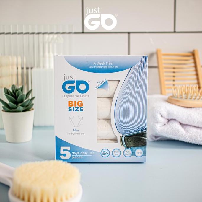 DV163 - JustGO Pria Celana Dalam Sekali Pakai Disposable Underwear BIG Size
