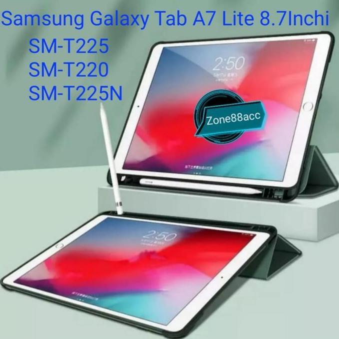 HARGA DISC - Smartcase Slot Pen for Samsung Tab A7 Lite 8.7"inch 2021 / Case Tab A7 lite / case for 