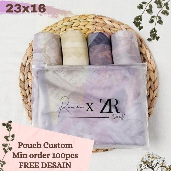 Harga Per (100 pcs) Pouch Mika Krudung / Packaging Mika / Pouch Mika Custom Zipper Plastik Putih
