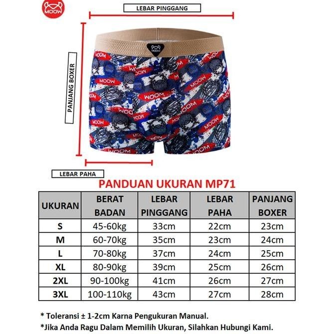 DY109 - [LIMITED EDITION] CROSSBELL X MOOW Celana Dalam Boxer Pria Premium - Boxer Briefs Motif Graf