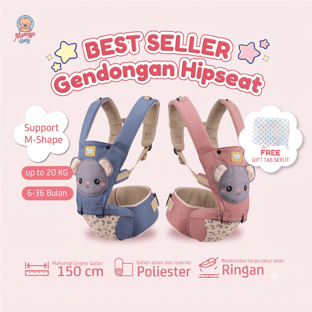 BABY JOY MOMS BABY Gendongan Bayi Hipseat Hipseat Baby Carrier