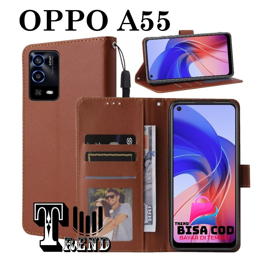 FLIP COVER A55 LEATHER CASE FLIP A55