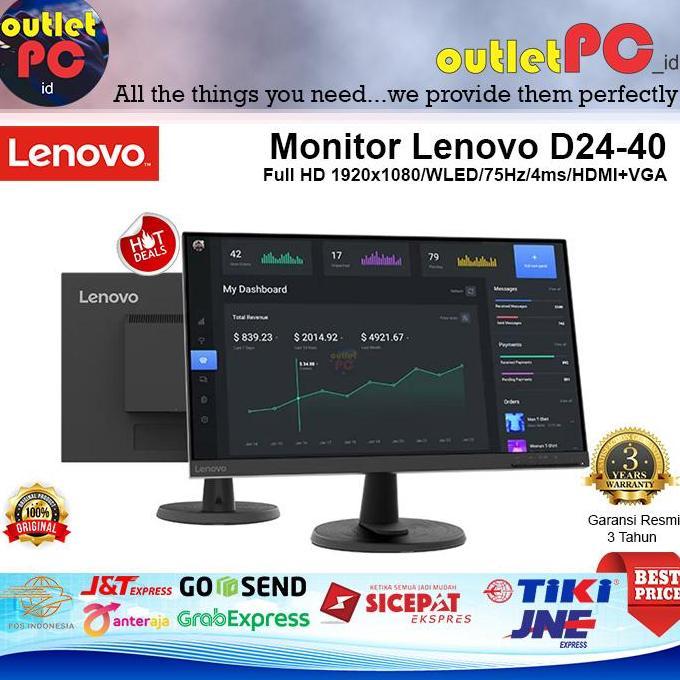 Bestgood- LENOVO LED MONITOR D24-40 24 / 23.8" D24 - 40 Full HD FHD 75hz 4ms