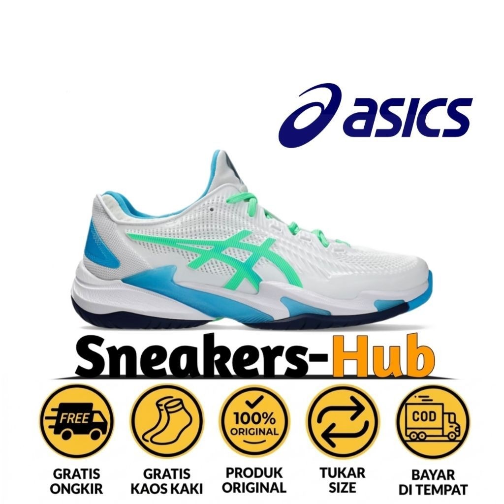 Sepatu Tenis Asic FF 3 Court Tennis BNIB ORIGINAL / Asic Court FF3 White New Leaf
