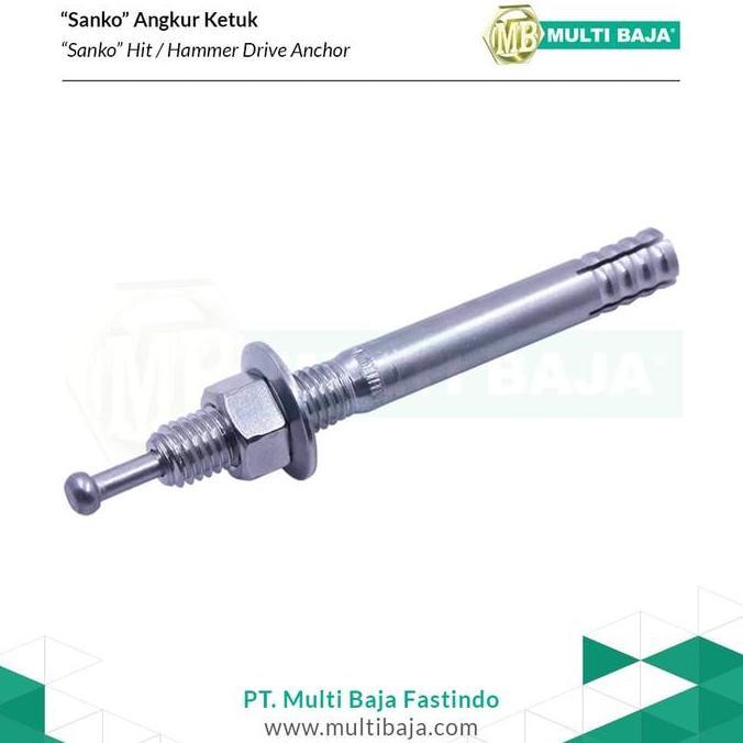 Angkur Ketuk / High Anchor "Sanko" Besi M16 x 100 Dynabolt Ketok