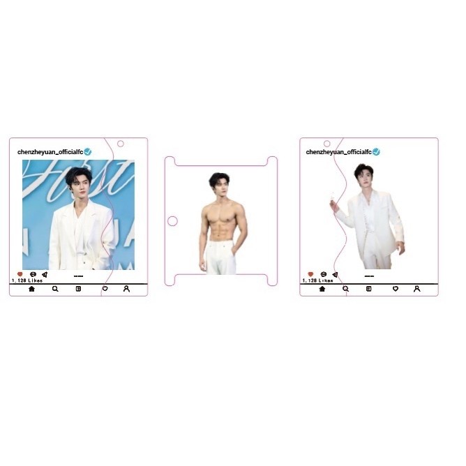 chen zhe yuan acrylic pull out sliding card